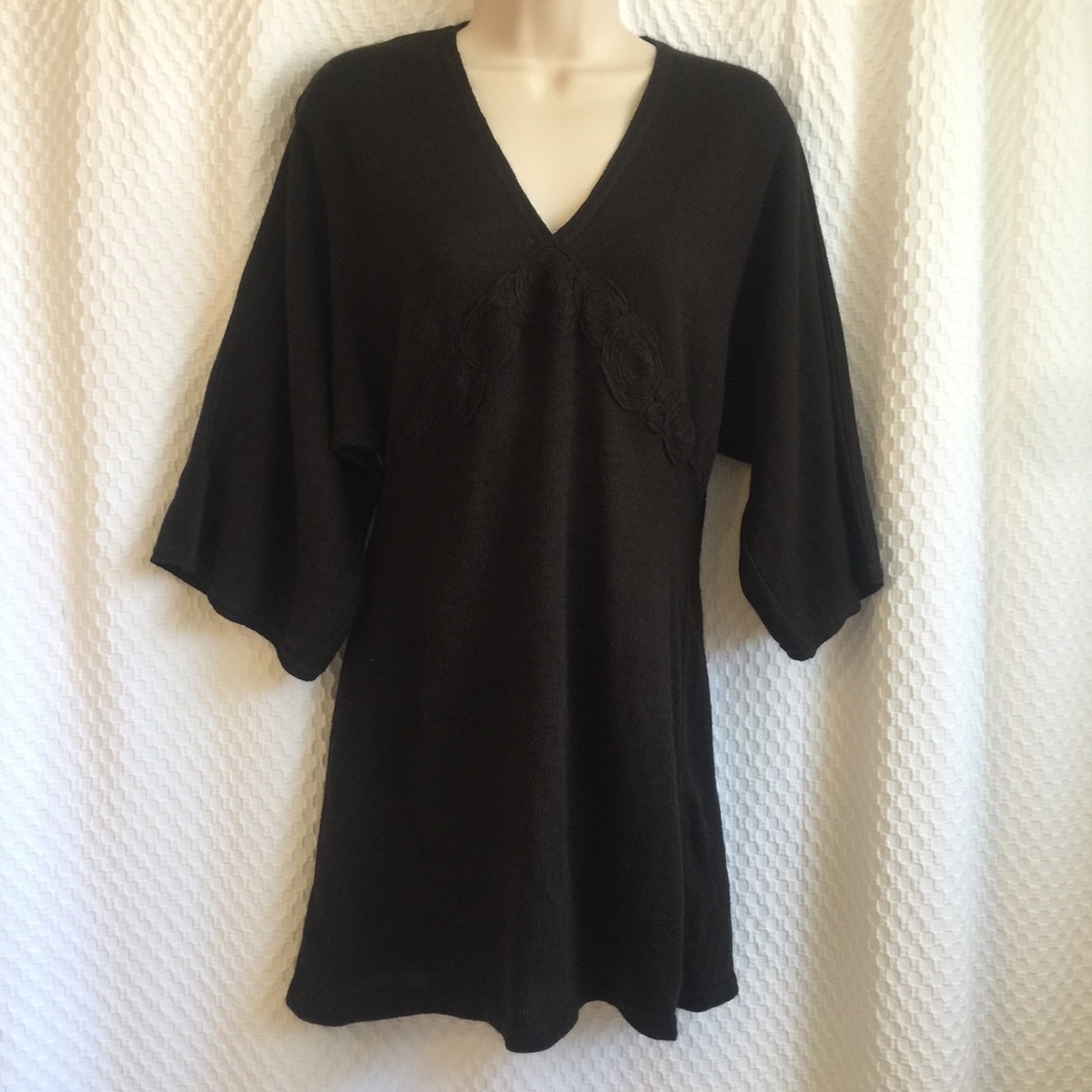 St. Ambecco Made in Italy brown wool blend sweater